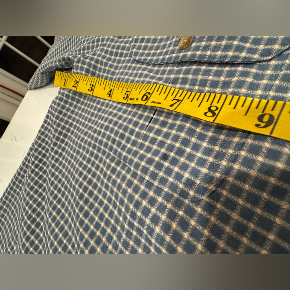 L.L. Bean Blue and White Button-Up Shirt - Picture 7 of 8